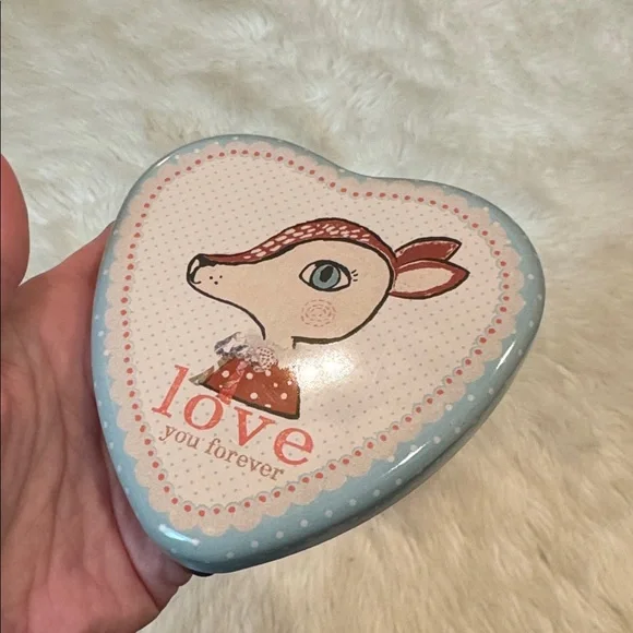 EUC Maileg Heart-Shaped Tin Boxes with Deer Design! - Picture 8 of 9